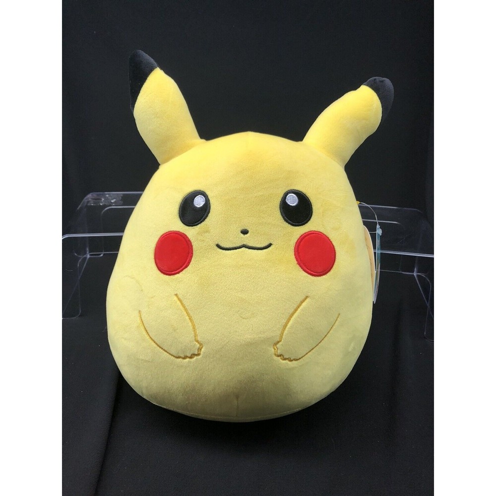 Pokemon Squishmallow  Pikachu Plush NEW 10” Inch Authentic Kellytoy New With Tag